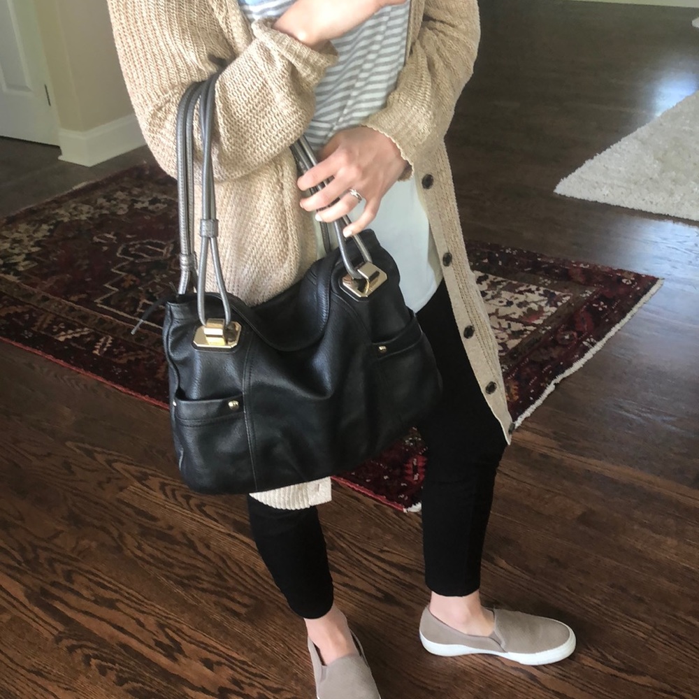 Black Leather Markowsky Bag